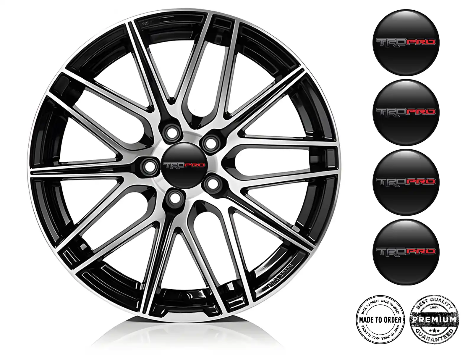 Toyota TRD Calcomanías de Rueda Avanzadas Trayectoria Flujo Cósmico